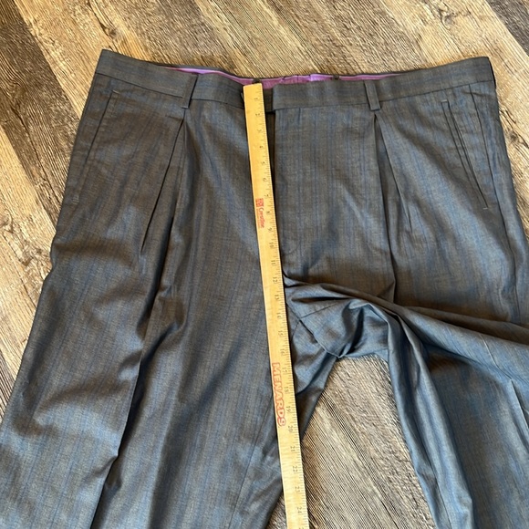 Arvin Magic Johnson Strips Dress Pants Gray Men Size 48 R - Picture 6 of 9
